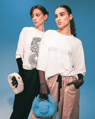 Tricou Universal Oversized Diamond, Alb